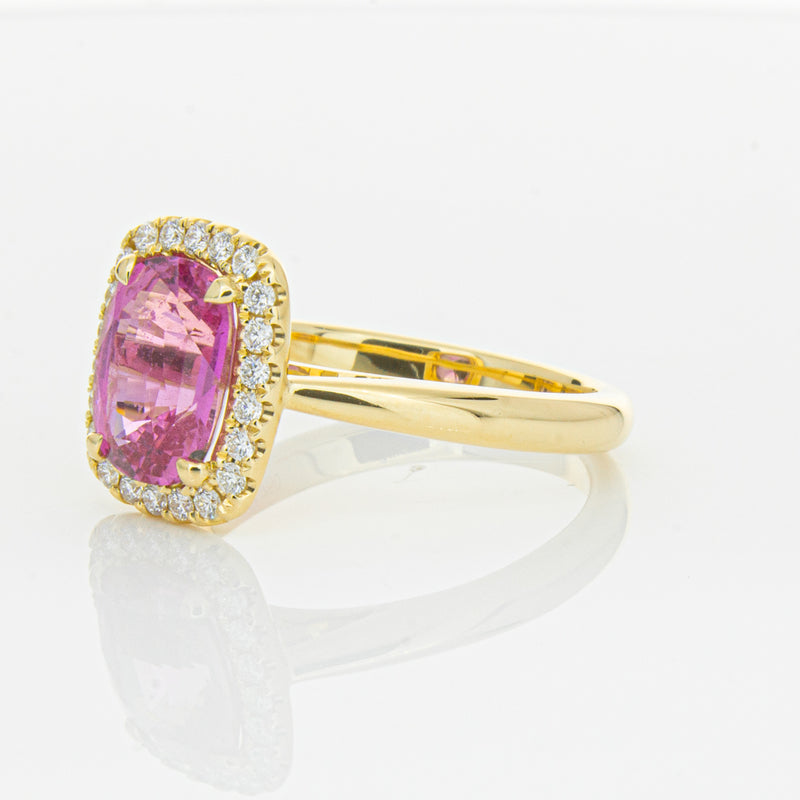 18ct Yellow Gold Pink Sapphire & Diamond Nina Ring-Ring-Walker & Hall