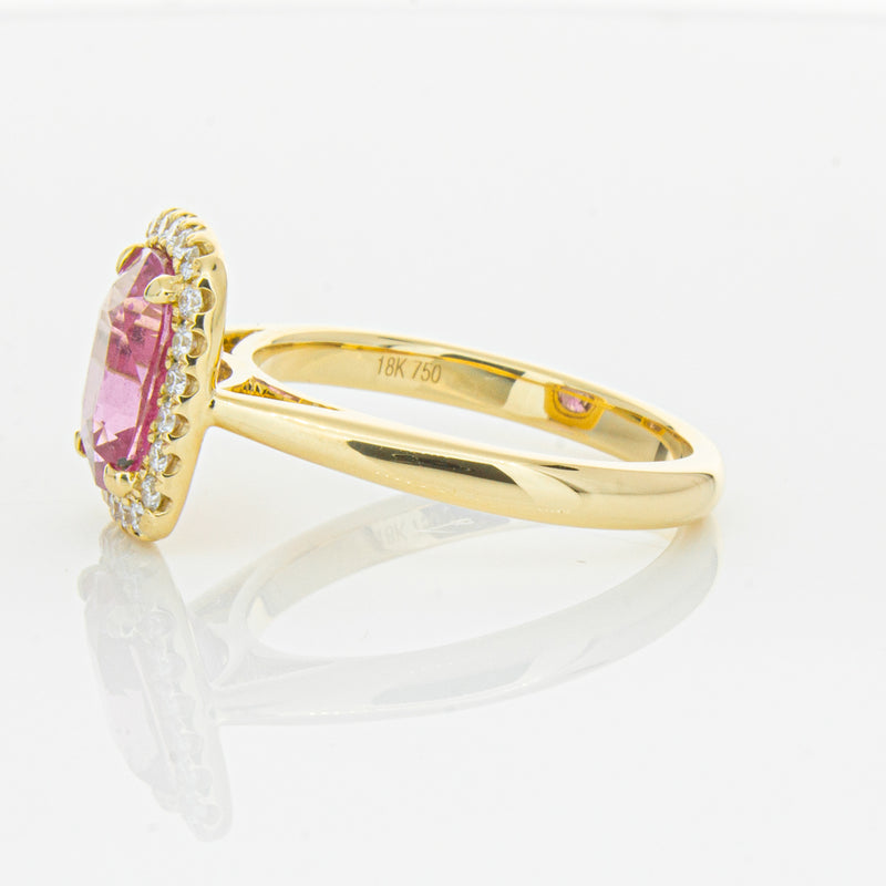 18ct Yellow Gold Pink Sapphire & Diamond Nina Ring-Ring-Walker & Hall