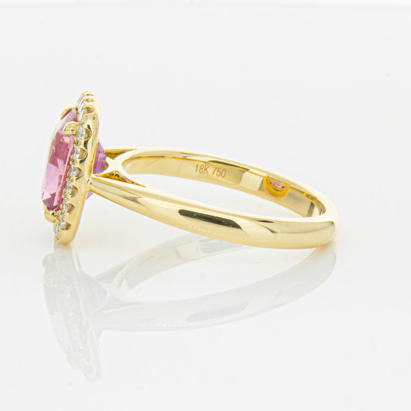 18ct Yellow Gold Pink Sapphire & Diamond Nina Ring-Ring-Walker & Hall