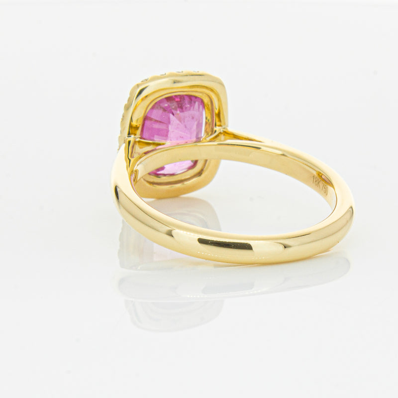 18ct Yellow Gold Pink Sapphire & Diamond Nina Ring-Ring-Walker & Hall