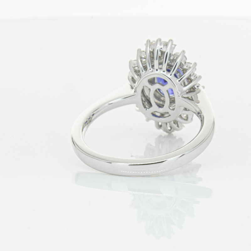 18ct White Gold 1.06ct Sapphire & Diamond Kira Ring-Ring-Walker & Hall