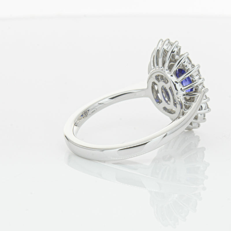 18ct White Gold 1.06ct Sapphire & Diamond Kira Ring-Ring-Walker & Hall