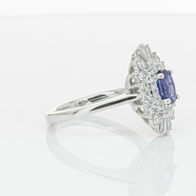 18ct White Gold 1.06ct Sapphire & Diamond Kira Ring-Ring-Walker & Hall