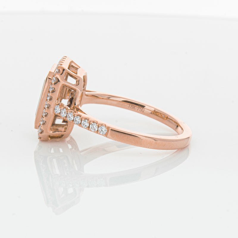 18ct Rose Gold Morganite & Diamond Ring-Ring-Walker & Hall