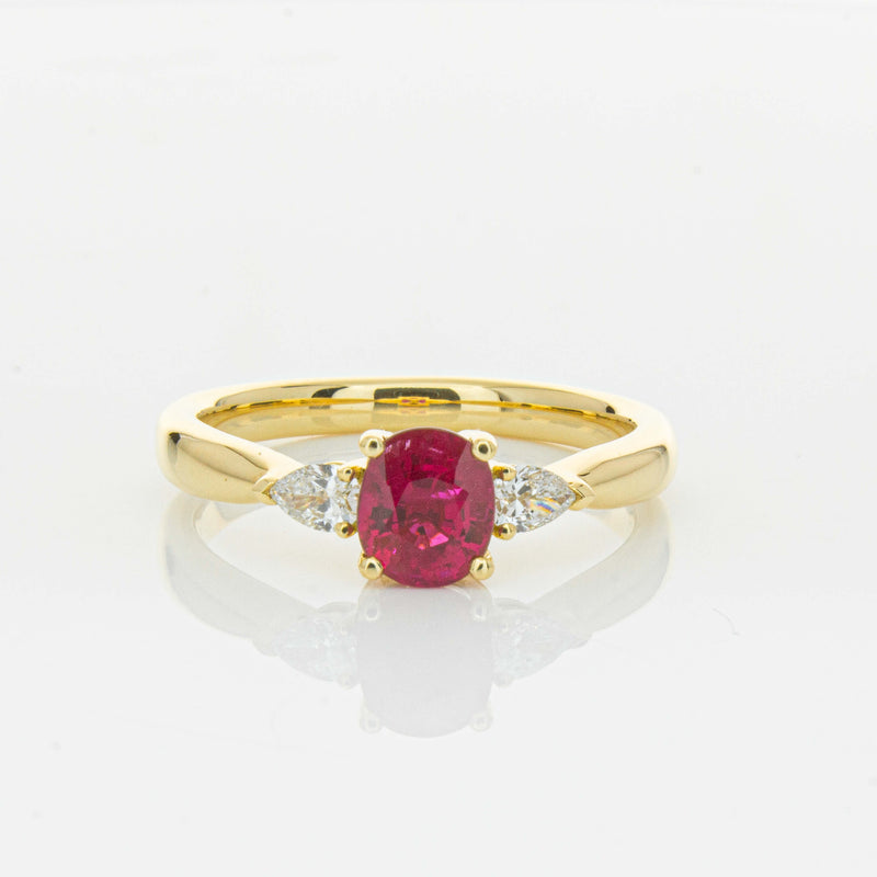 18ct Yellow Gold 1.01ct Ruby & Diamond Ayla Ring-Ring-Walker & Hall