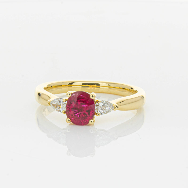 18ct Yellow Gold 1.01ct Ruby & Diamond Ayla Ring-Ring-Walker & Hall