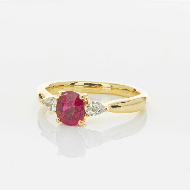 18ct Yellow Gold 1.01ct Ruby & Diamond Ayla Ring-Ring-Walker & Hall