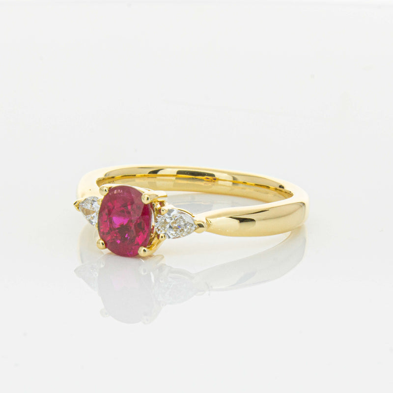 18ct Yellow Gold 1.01ct Ruby & Diamond Ayla Ring-Ring-Walker & Hall