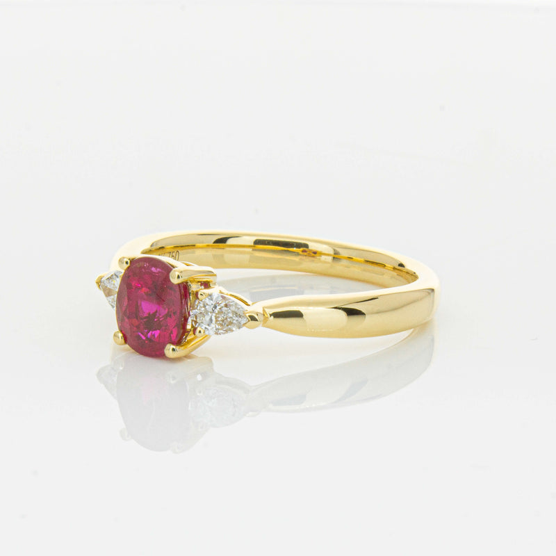 18ct Yellow Gold 1.01ct Ruby & Diamond Ayla Ring-Ring-Walker & Hall