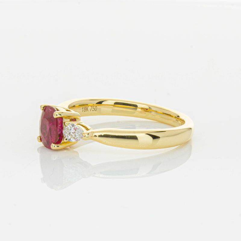 18ct Yellow Gold 1.01ct Ruby & Diamond Ayla Ring-Ring-Walker & Hall