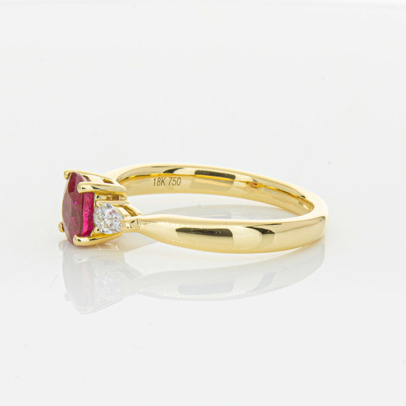 18ct Yellow Gold 1.01ct Ruby & Diamond Ayla Ring-Ring-Walker & Hall