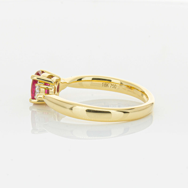 18ct Yellow Gold 1.01ct Ruby & Diamond Ayla Ring-Ring-Walker & Hall