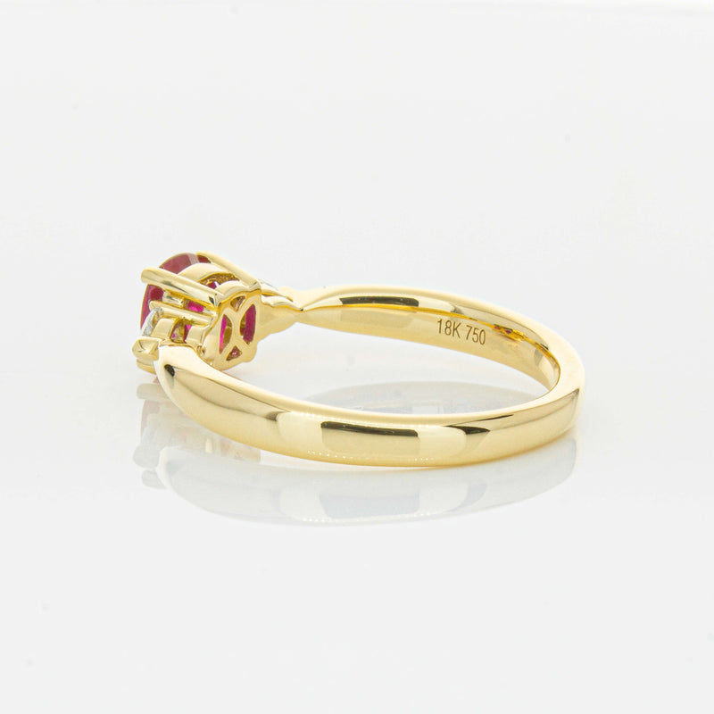 18ct Yellow Gold 1.01ct Ruby & Diamond Ayla Ring-Ring-Walker & Hall