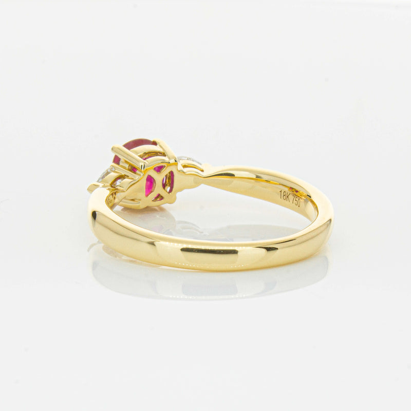 18ct Yellow Gold 1.01ct Ruby & Diamond Ayla Ring-Ring-Walker & Hall