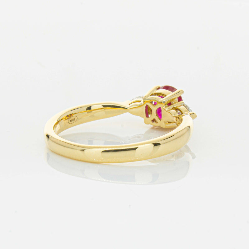 18ct Yellow Gold 1.01ct Ruby & Diamond Ayla Ring-Ring-Walker & Hall