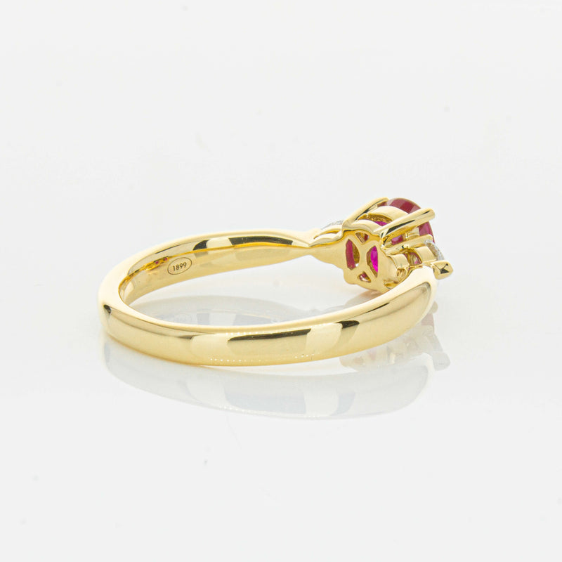 18ct Yellow Gold 1.01ct Ruby & Diamond Ayla Ring-Ring-Walker & Hall