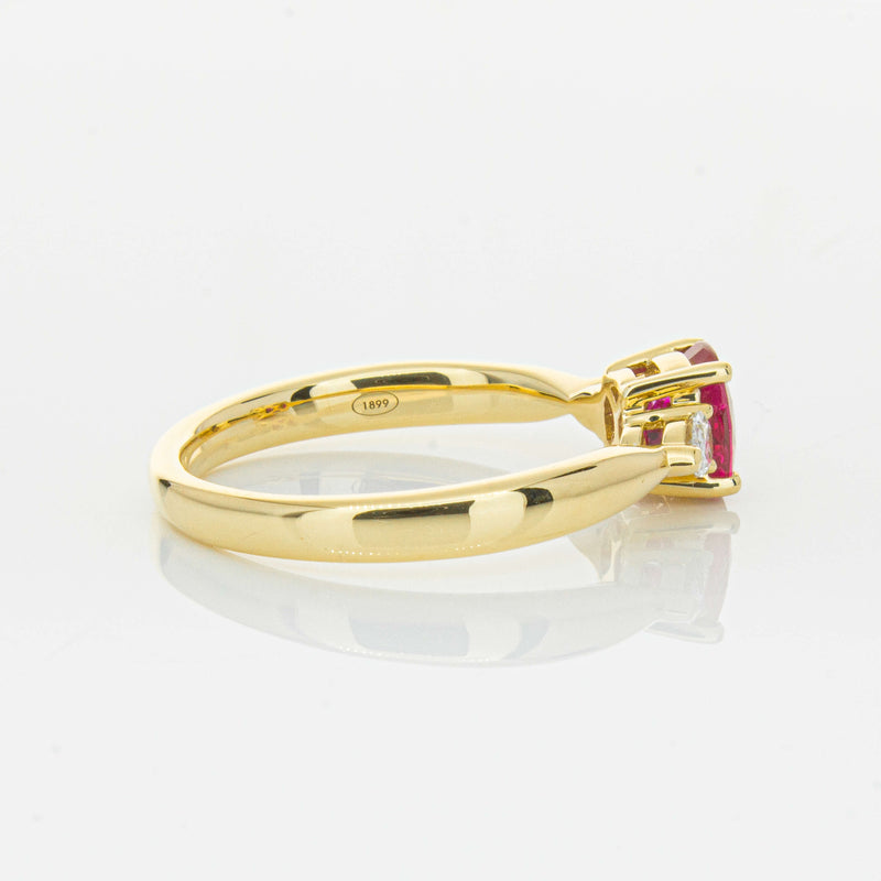 18ct Yellow Gold 1.01ct Ruby & Diamond Ayla Ring-Ring-Walker & Hall