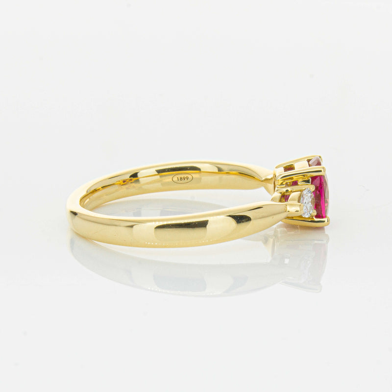 18ct Yellow Gold 1.01ct Ruby & Diamond Ayla Ring-Ring-Walker & Hall