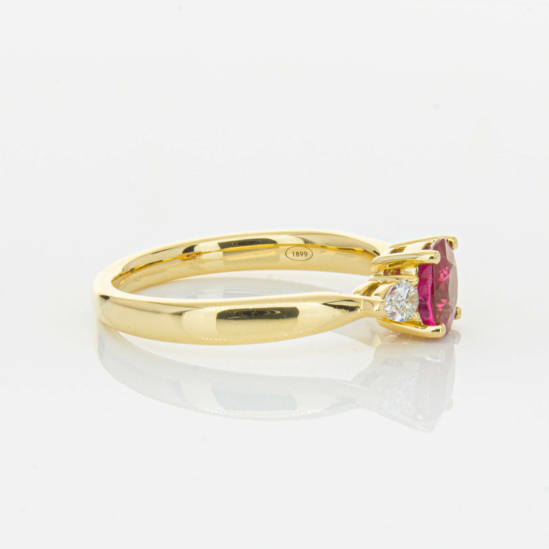 18ct Yellow Gold 1.01ct Ruby & Diamond Ayla Ring-Ring-Walker & Hall