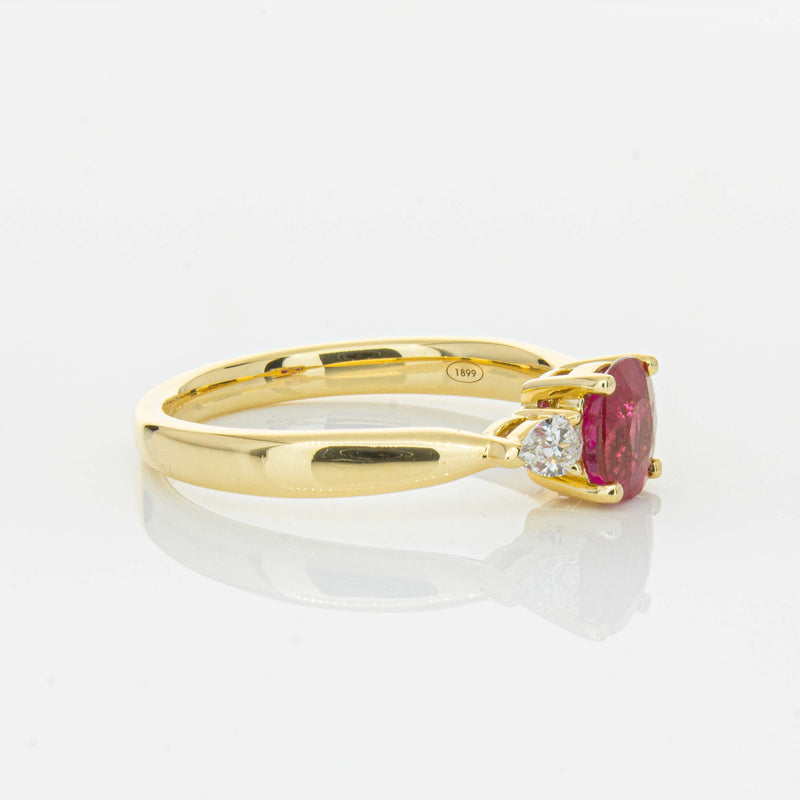 18ct Yellow Gold 1.01ct Ruby & Diamond Ayla Ring-Ring-Walker & Hall
