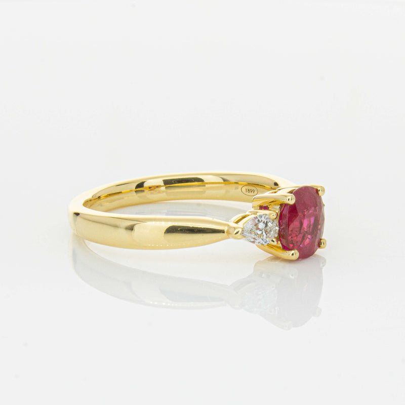 18ct Yellow Gold 1.01ct Ruby & Diamond Ayla Ring-Ring-Walker & Hall