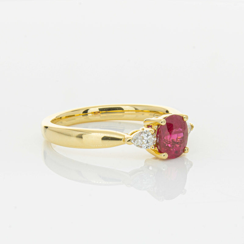 18ct Yellow Gold 1.01ct Ruby & Diamond Ayla Ring-Ring-Walker & Hall