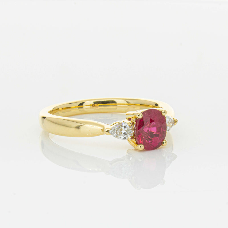 18ct Yellow Gold 1.01ct Ruby & Diamond Ayla Ring-Ring-Walker & Hall