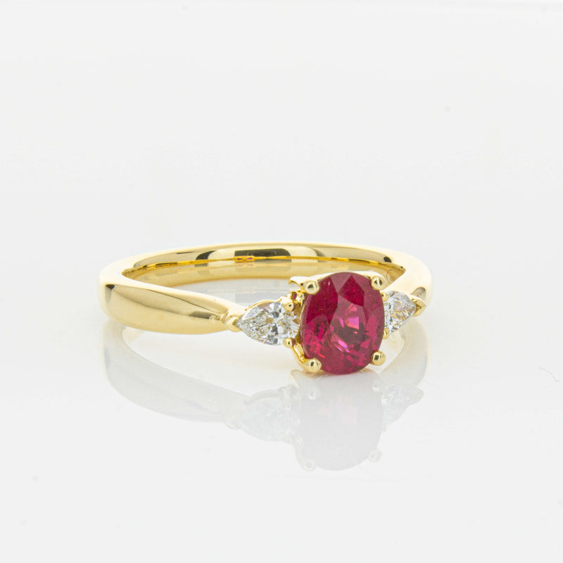 18ct Yellow Gold 1.01ct Ruby & Diamond Ayla Ring-Ring-Walker & Hall
