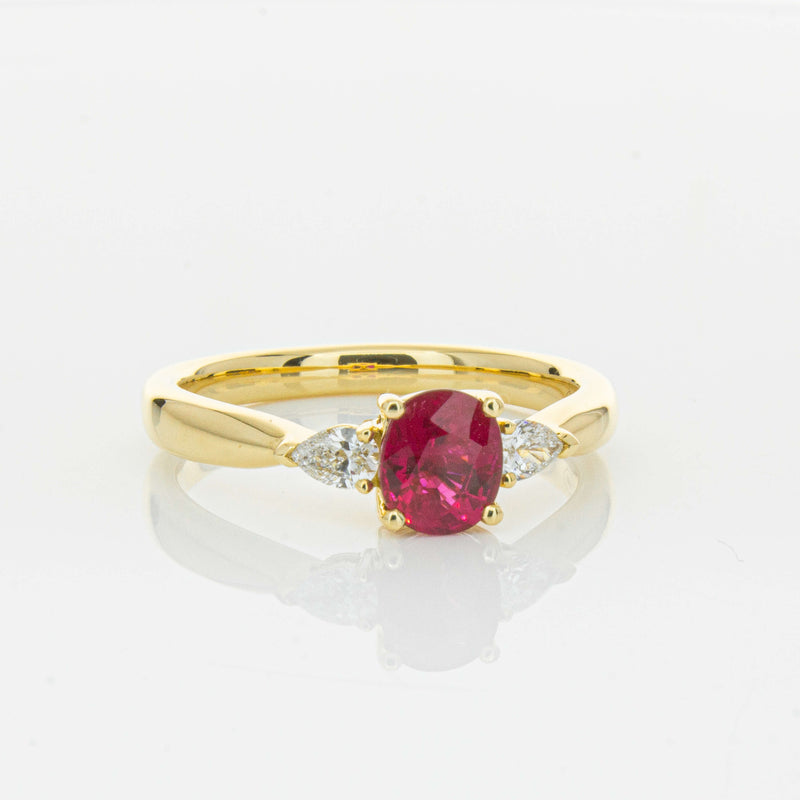 18ct Yellow Gold 1.01ct Ruby & Diamond Ayla Ring-Ring-Walker & Hall