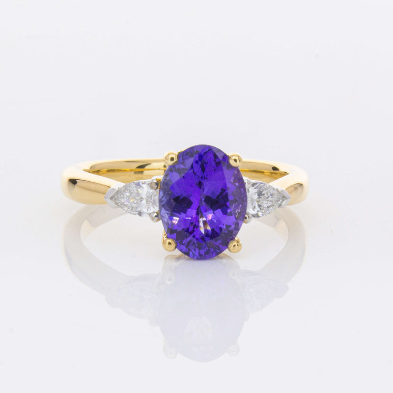 18ct Yellow Gold 1.75ct Tanzanite & Diamond Ayla Ring-Ring-Walker & Hall
