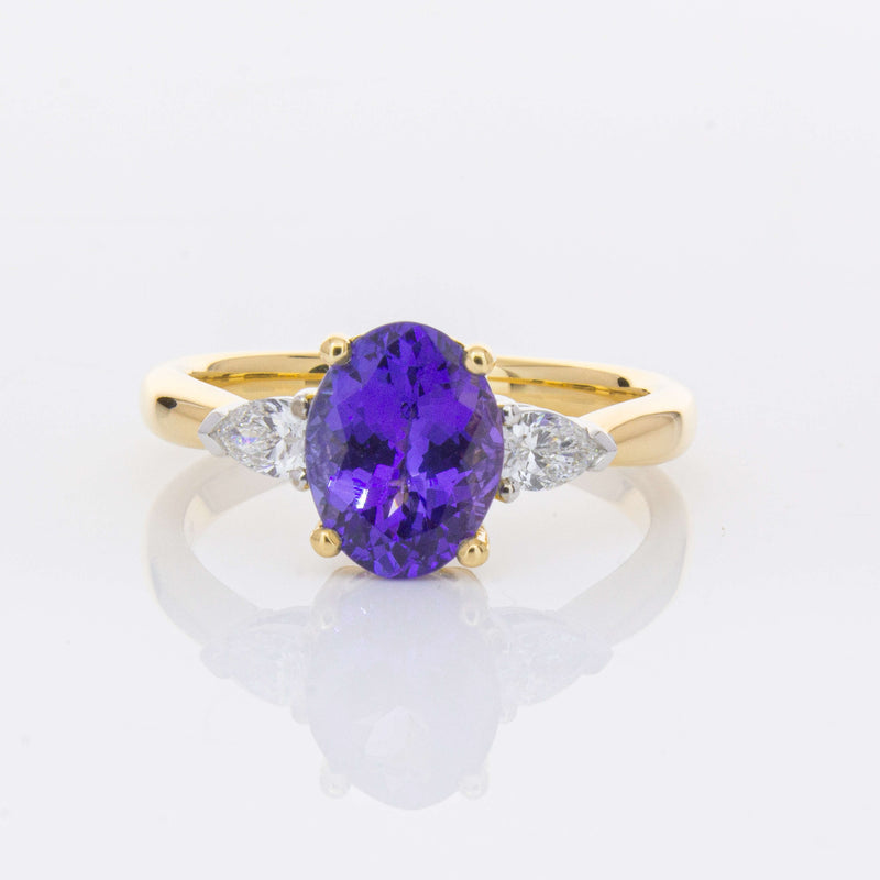 18ct Yellow Gold 1.75ct Tanzanite & Diamond Ayla Ring-Ring-Walker & Hall