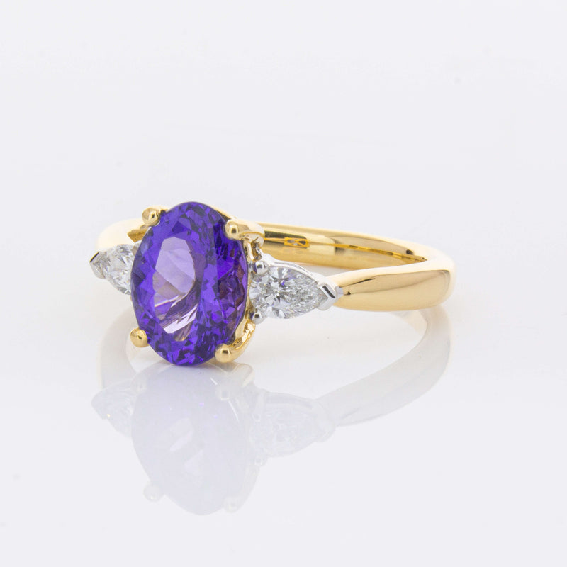 18ct Yellow Gold 1.75ct Tanzanite & Diamond Ayla Ring-Ring-Walker & Hall