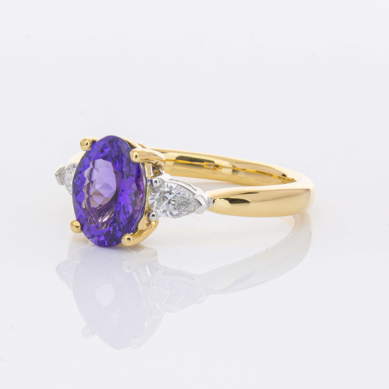 18ct Yellow Gold 1.75ct Tanzanite & Diamond Ayla Ring-Ring-Walker & Hall