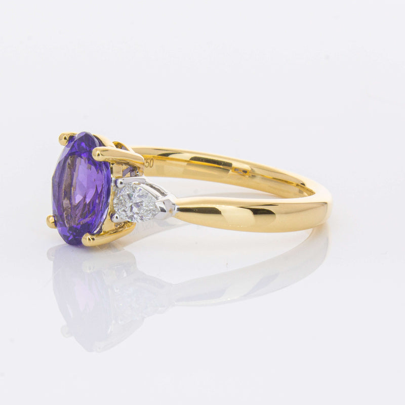 18ct Yellow Gold 1.75ct Tanzanite & Diamond Ayla Ring-Ring-Walker & Hall