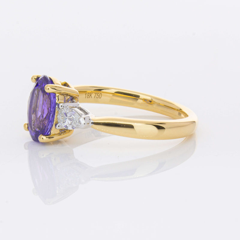 18ct Yellow Gold 1.75ct Tanzanite & Diamond Ayla Ring-Ring-Walker & Hall
