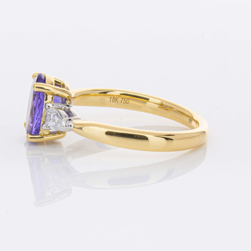 18ct Yellow Gold 1.75ct Tanzanite & Diamond Ayla Ring-Ring-Walker & Hall