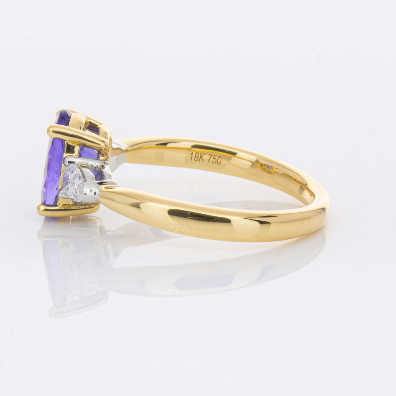 18ct Yellow Gold 1.75ct Tanzanite & Diamond Ayla Ring-Ring-Walker & Hall