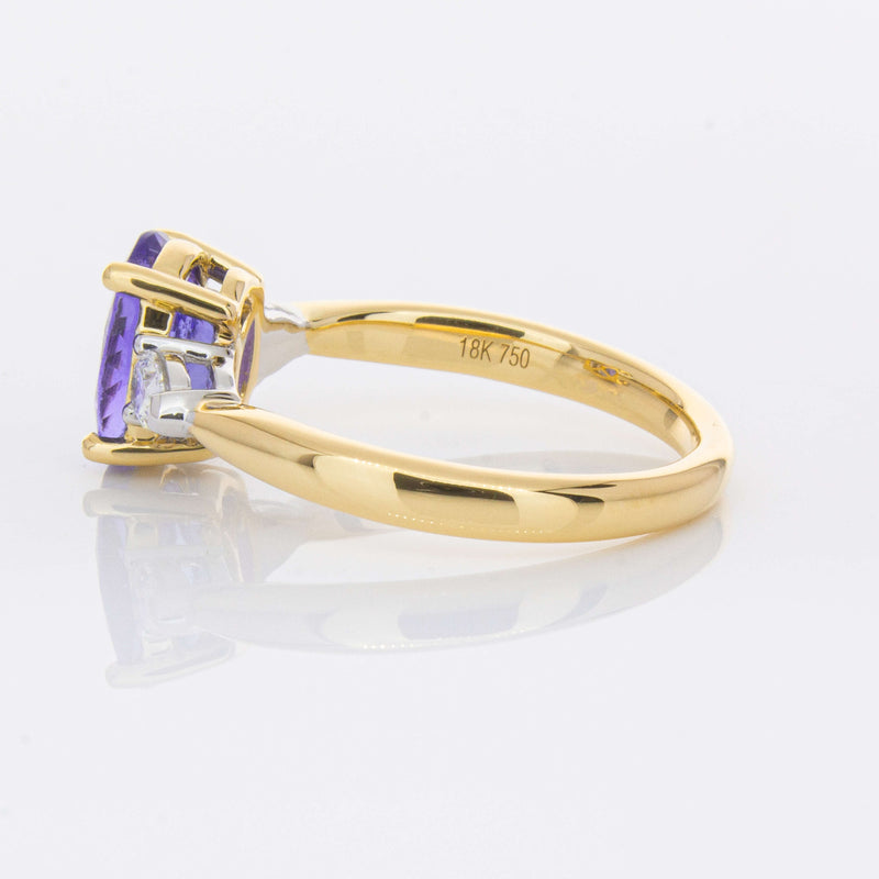 18ct Yellow Gold 1.75ct Tanzanite & Diamond Ayla Ring-Ring-Walker & Hall