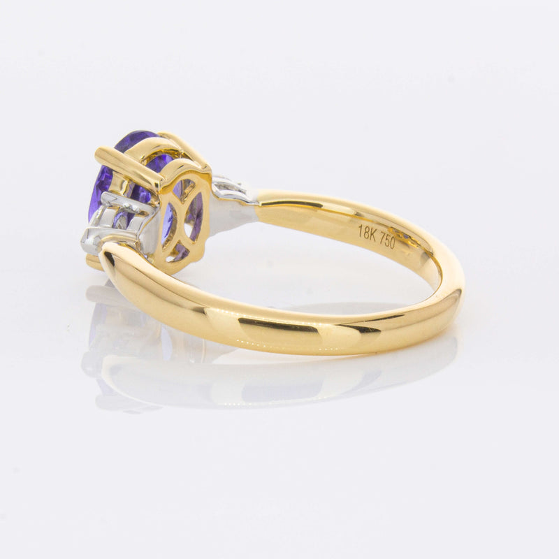 18ct Yellow Gold 1.75ct Tanzanite & Diamond Ayla Ring-Ring-Walker & Hall