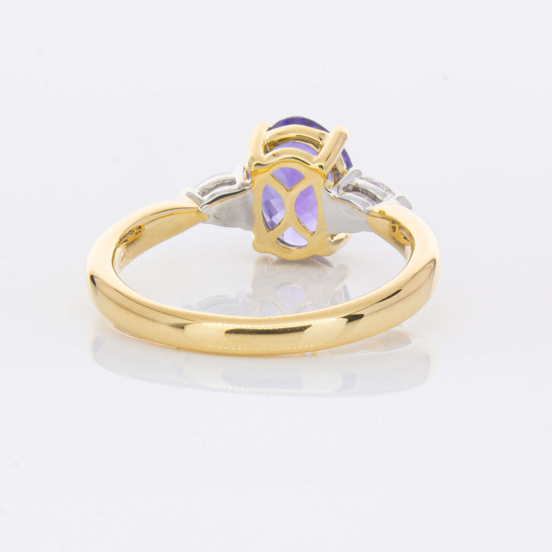 18ct Yellow Gold 1.75ct Tanzanite & Diamond Ayla Ring-Ring-Walker & Hall