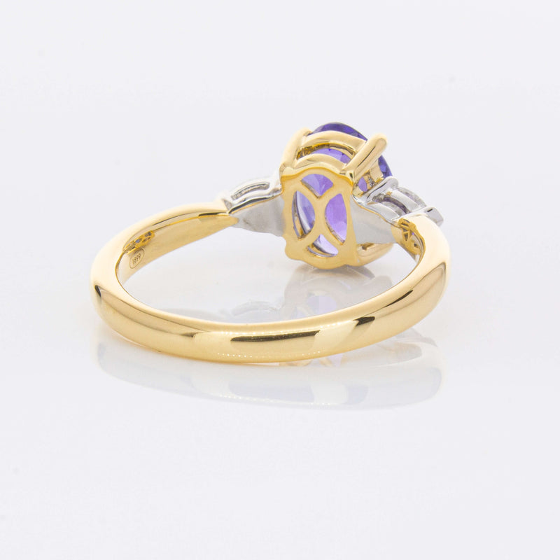 18ct Yellow Gold 1.75ct Tanzanite & Diamond Ayla Ring-Ring-Walker & Hall