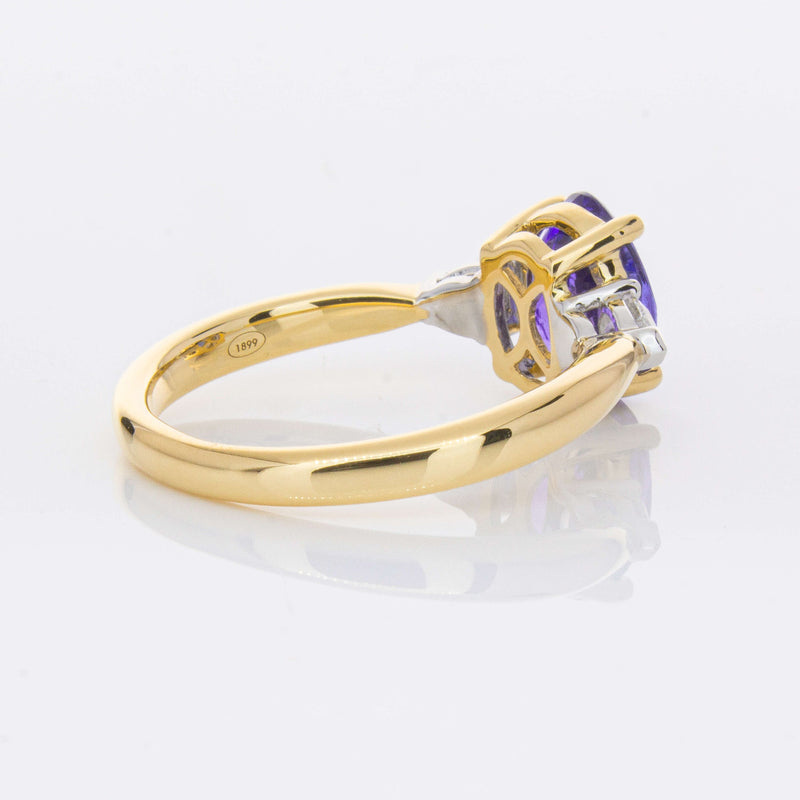 18ct Yellow Gold 1.75ct Tanzanite & Diamond Ayla Ring-Ring-Walker & Hall