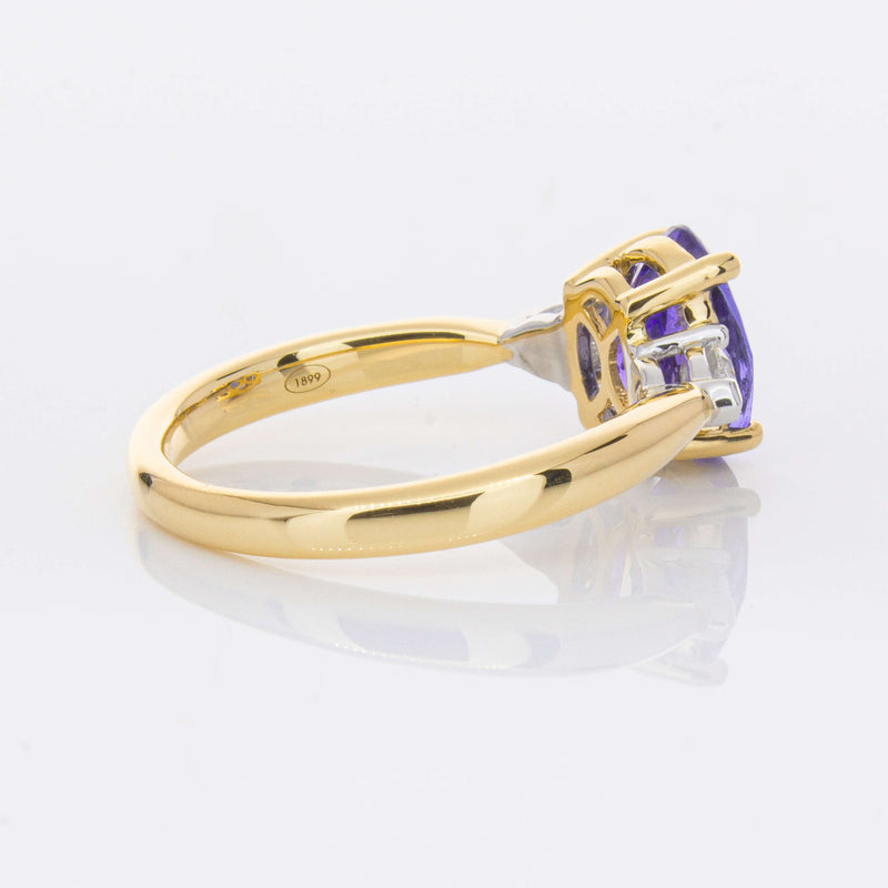 18ct Yellow Gold 1.75ct Tanzanite & Diamond Ayla Ring-Ring-Walker & Hall