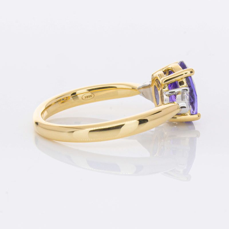 18ct Yellow Gold 1.75ct Tanzanite & Diamond Ayla Ring-Ring-Walker & Hall
