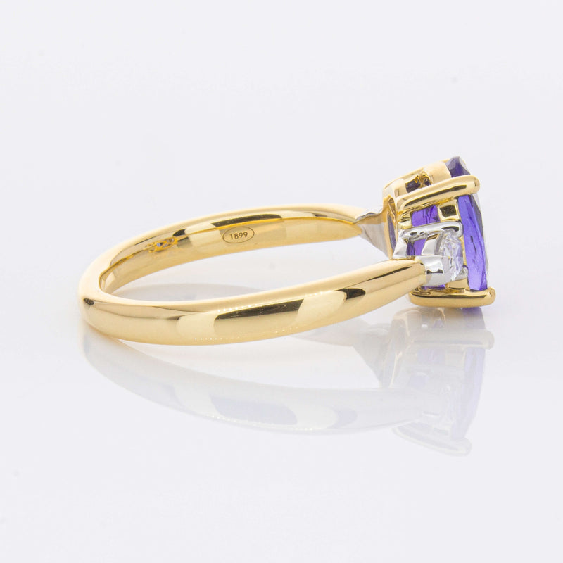 18ct Yellow Gold 1.75ct Tanzanite & Diamond Ayla Ring-Ring-Walker & Hall