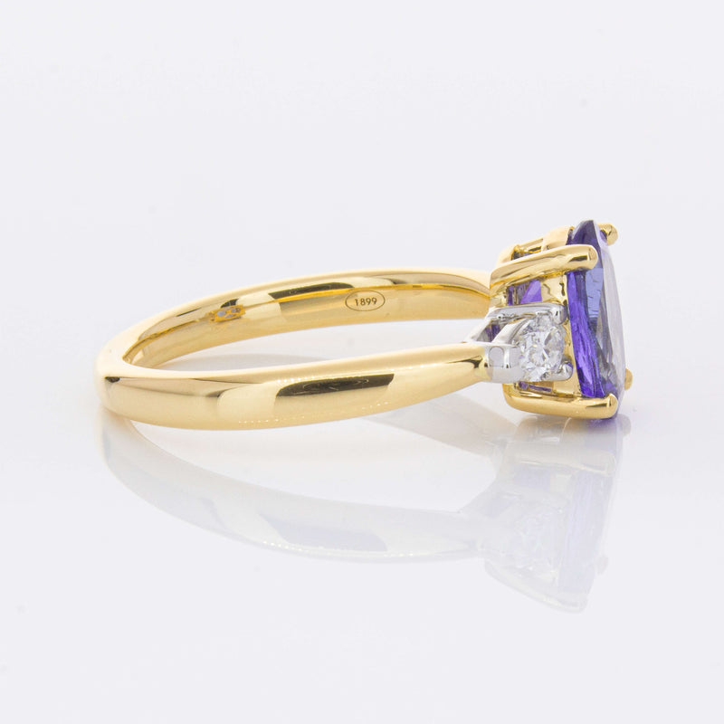 18ct Yellow Gold 1.75ct Tanzanite & Diamond Ayla Ring-Ring-Walker & Hall