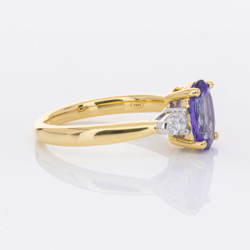 18ct Yellow Gold 1.75ct Tanzanite & Diamond Ayla Ring-Ring-Walker & Hall