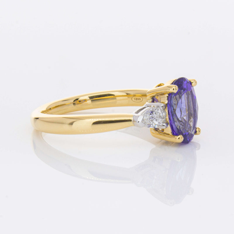 18ct Yellow Gold 1.75ct Tanzanite & Diamond Ayla Ring-Ring-Walker & Hall