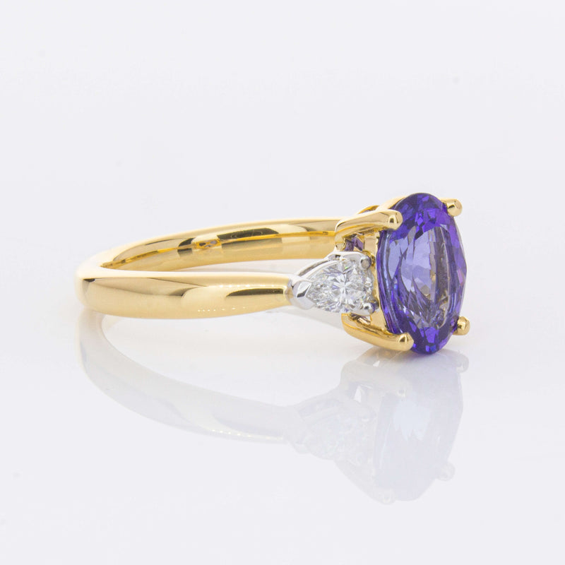 18ct Yellow Gold 1.75ct Tanzanite & Diamond Ayla Ring-Ring-Walker & Hall