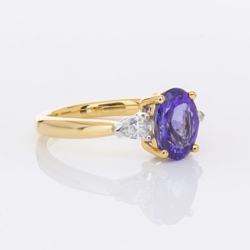 18ct Yellow Gold 1.75ct Tanzanite & Diamond Ayla Ring-Ring-Walker & Hall